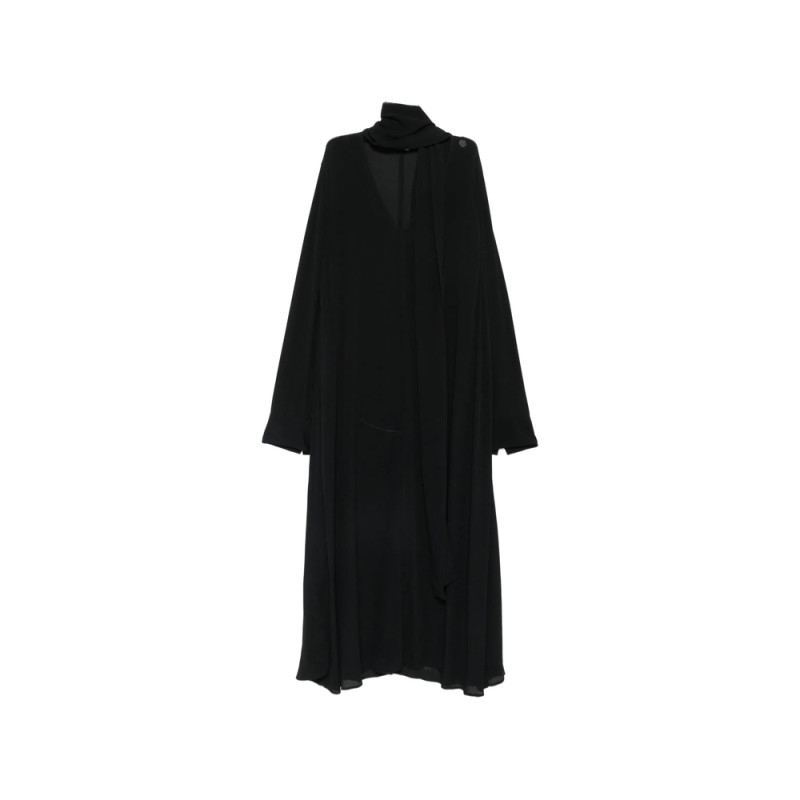 Toteme Scarf-detail Long-sleeve Midi Dress