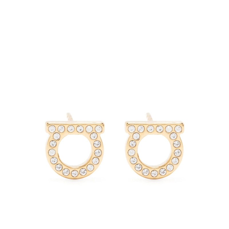 Ferragamo Gancini Embellished Earrings
