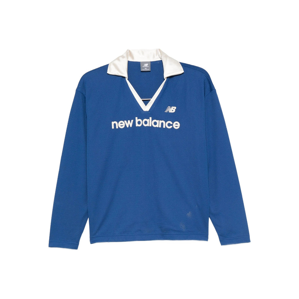New Balance Logo-embroidered V-neck T-shirt