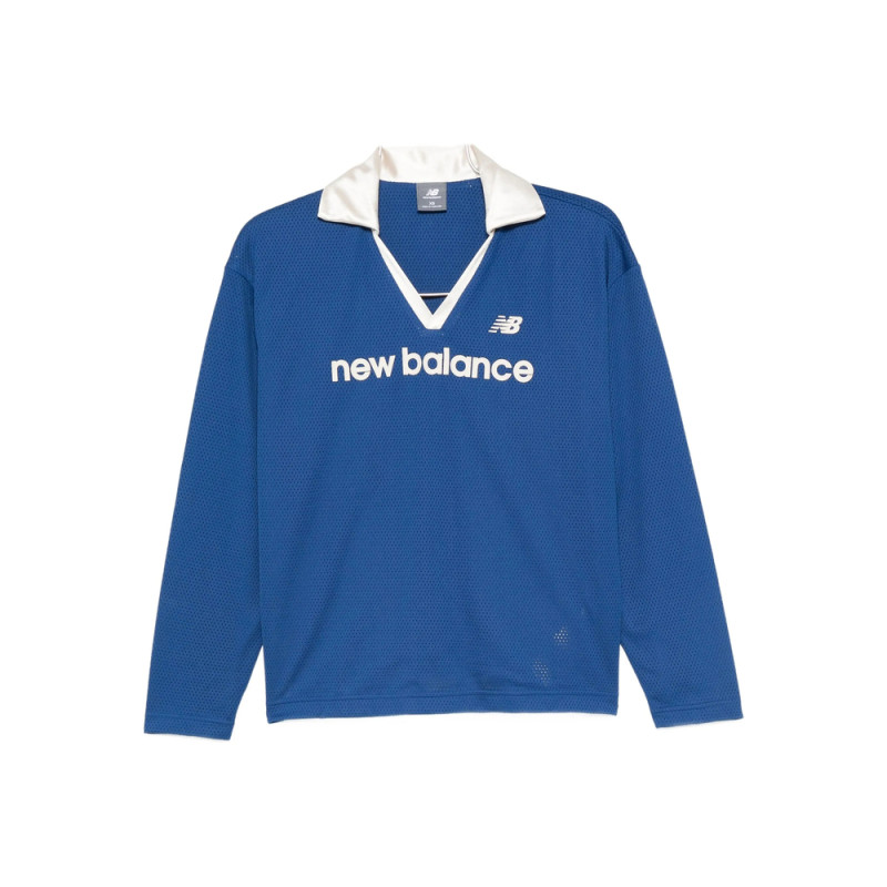 New Balance Logo-embroidered V-neck T-shirt