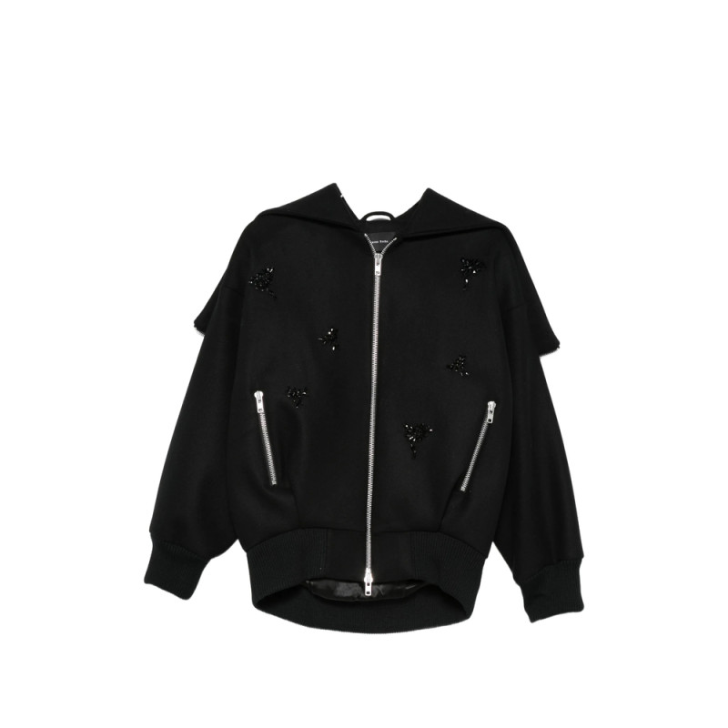 Simone Rocha Crystal-embellished Sailor-collar Jacket