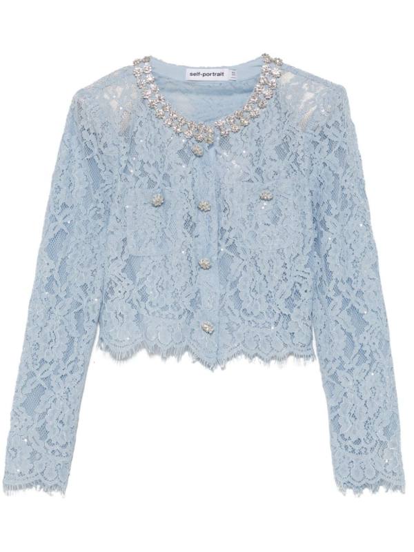 lace embellished top