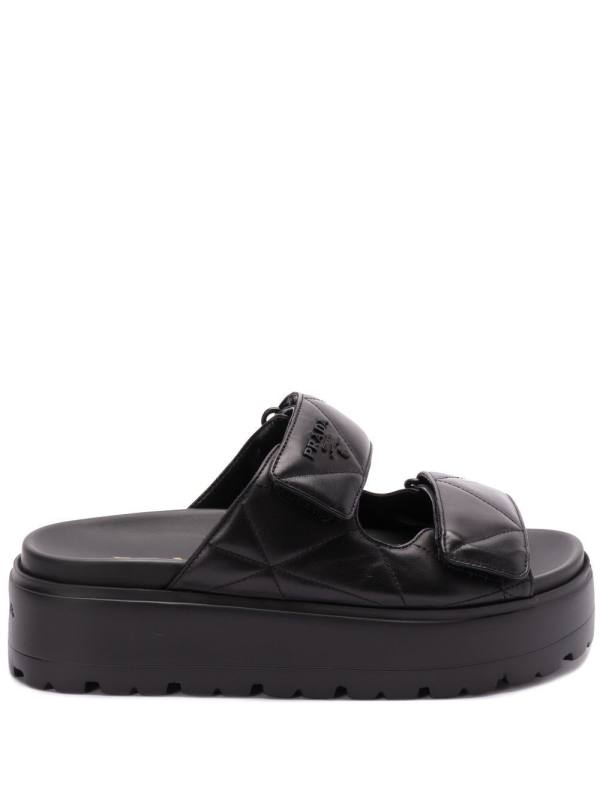 padded leather sandals