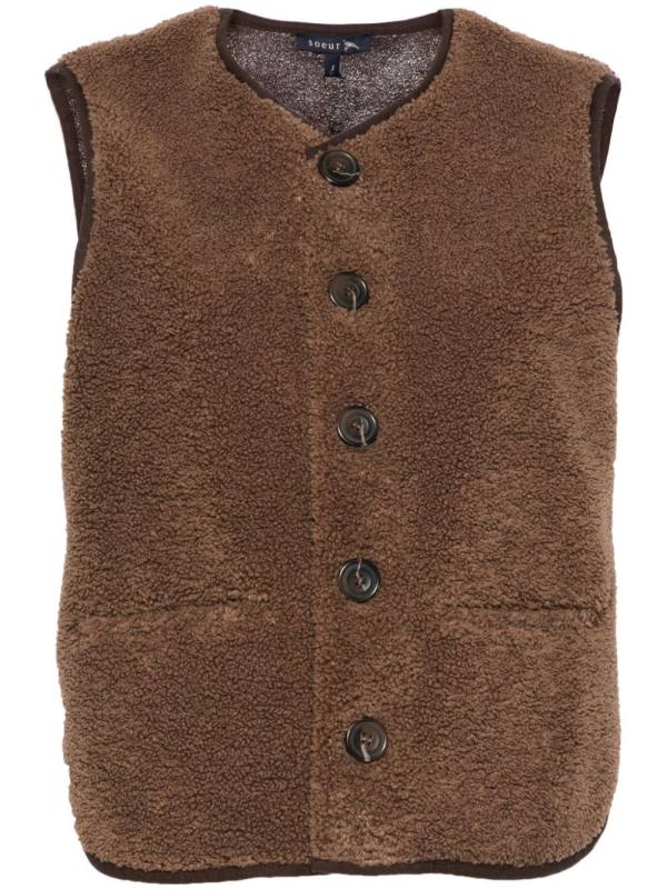 faux-shearling vest