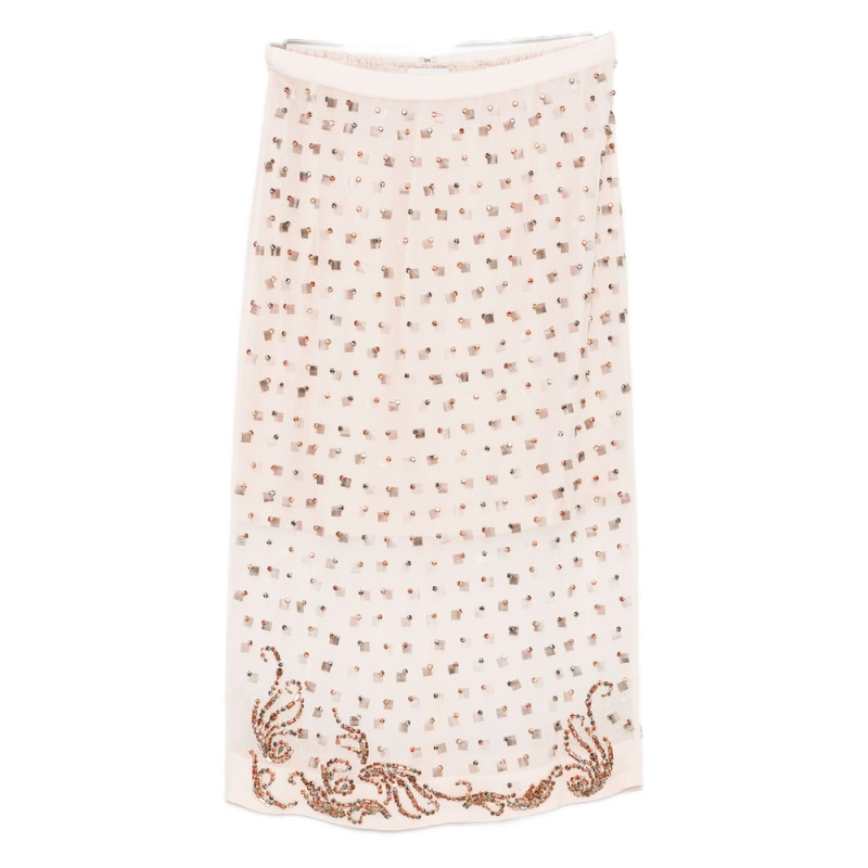 Dries Van Noten Embellished Floral Skirt