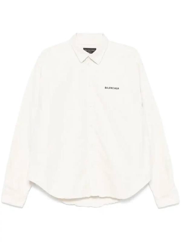 embroidered-logo shirt