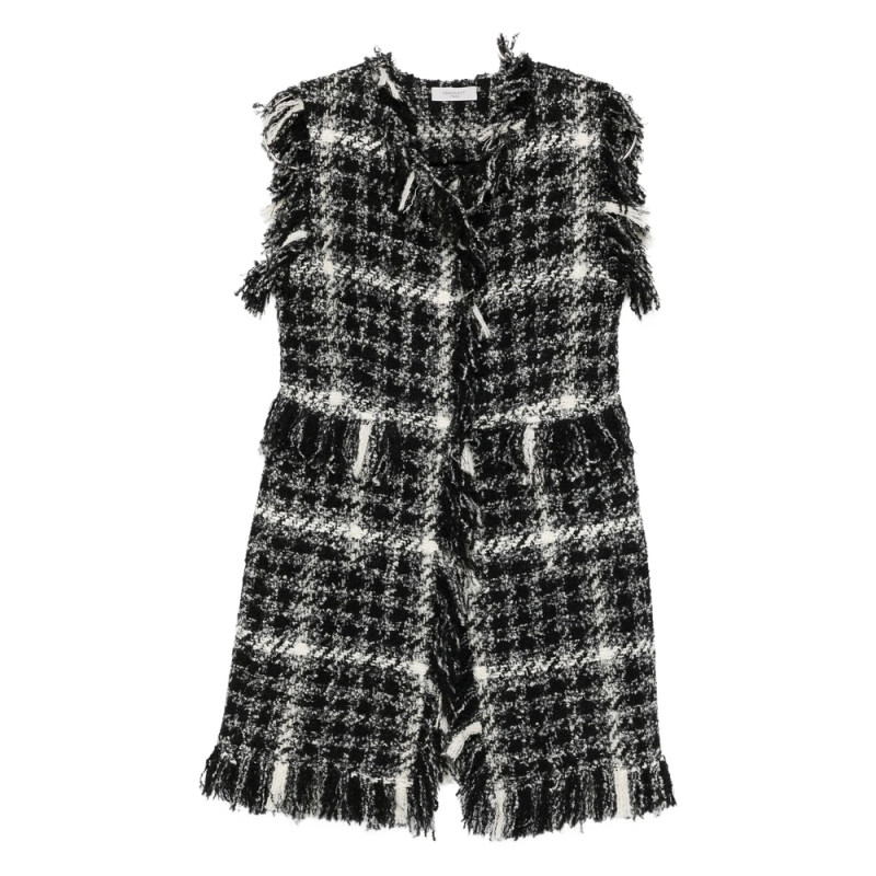 Charlott Fringed Tweed Coat
