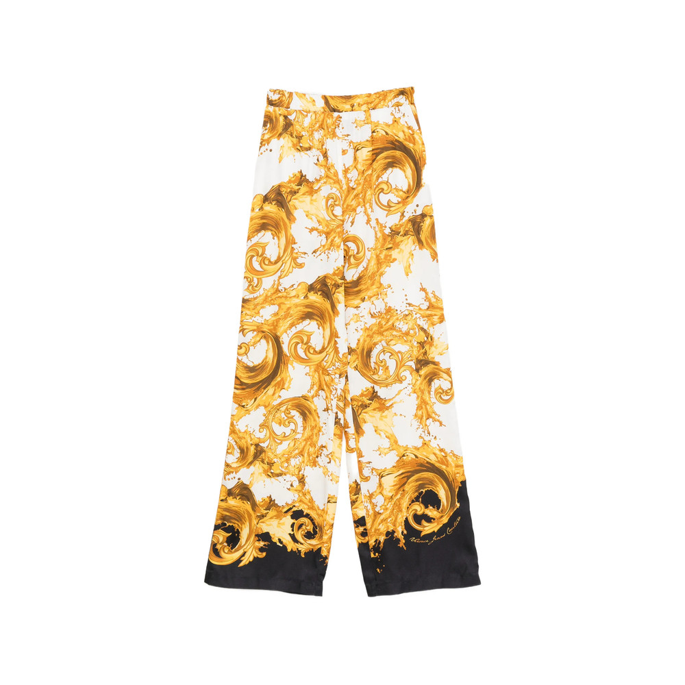 Versace Jeans Couture Barocco-print Wide-leg Trousers