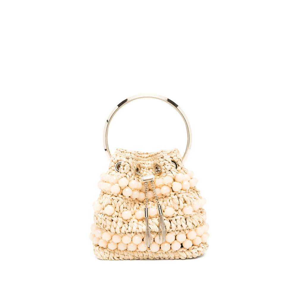 Jimmy Choo Beaded Circle-handle Shoulder Bag