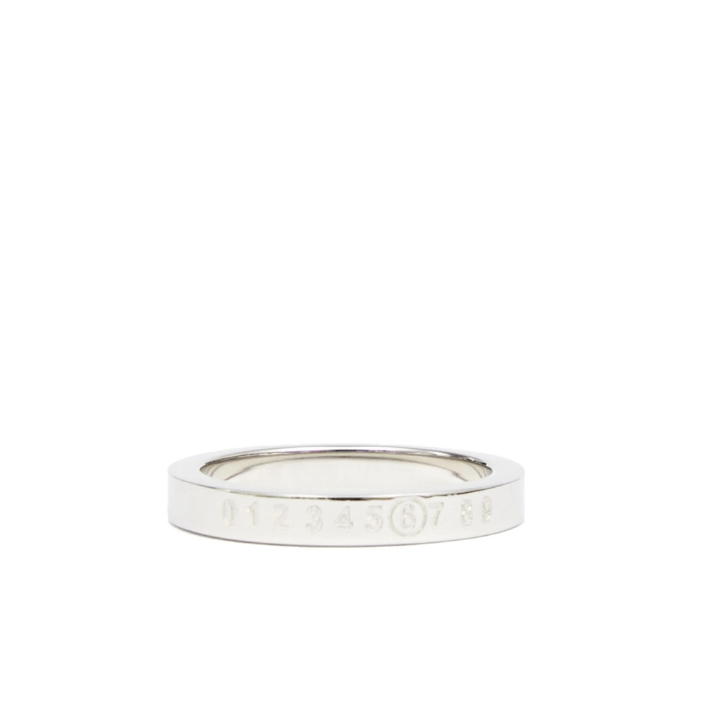 Mm6 Maison Margiela Numeric Engraved Polished Ring