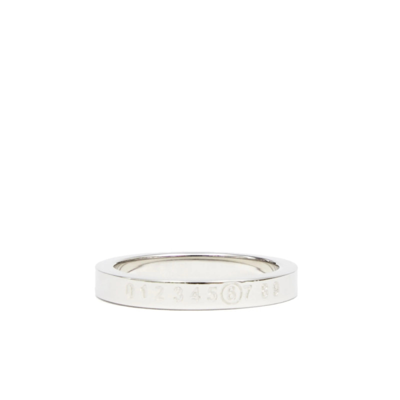 Mm6 Maison Margiela Numeric Engraved Polished Ring