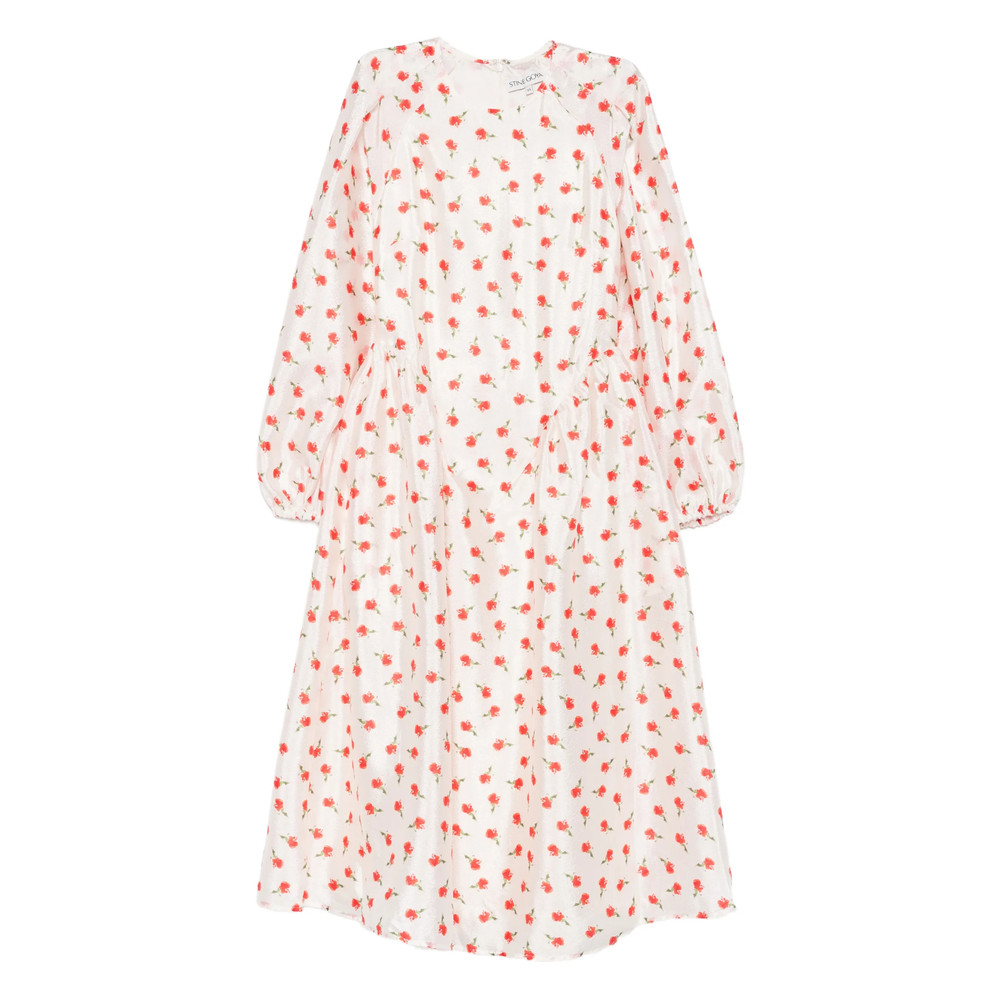 Stine Goya Floral Long-sleeve Midi Dress