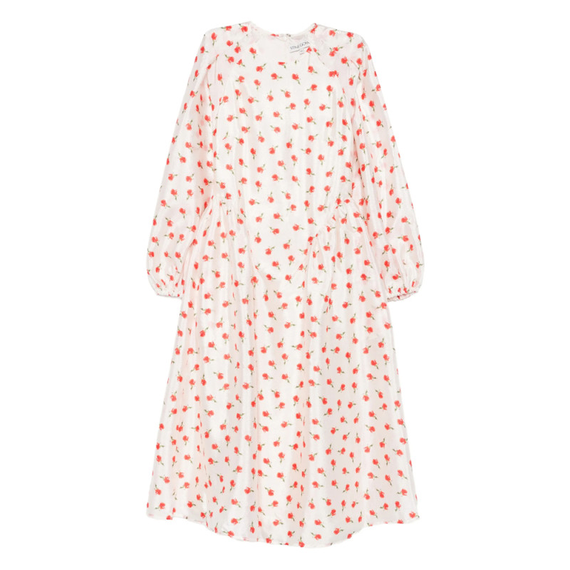 Stine Goya Floral Long-sleeve Midi Dress