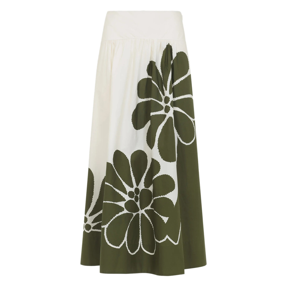 Farm Rio Floral-print Midi Skirt