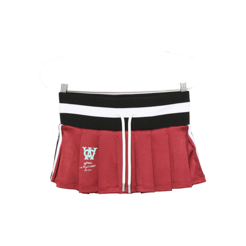 Off-white Pleated Drawstring Skirt