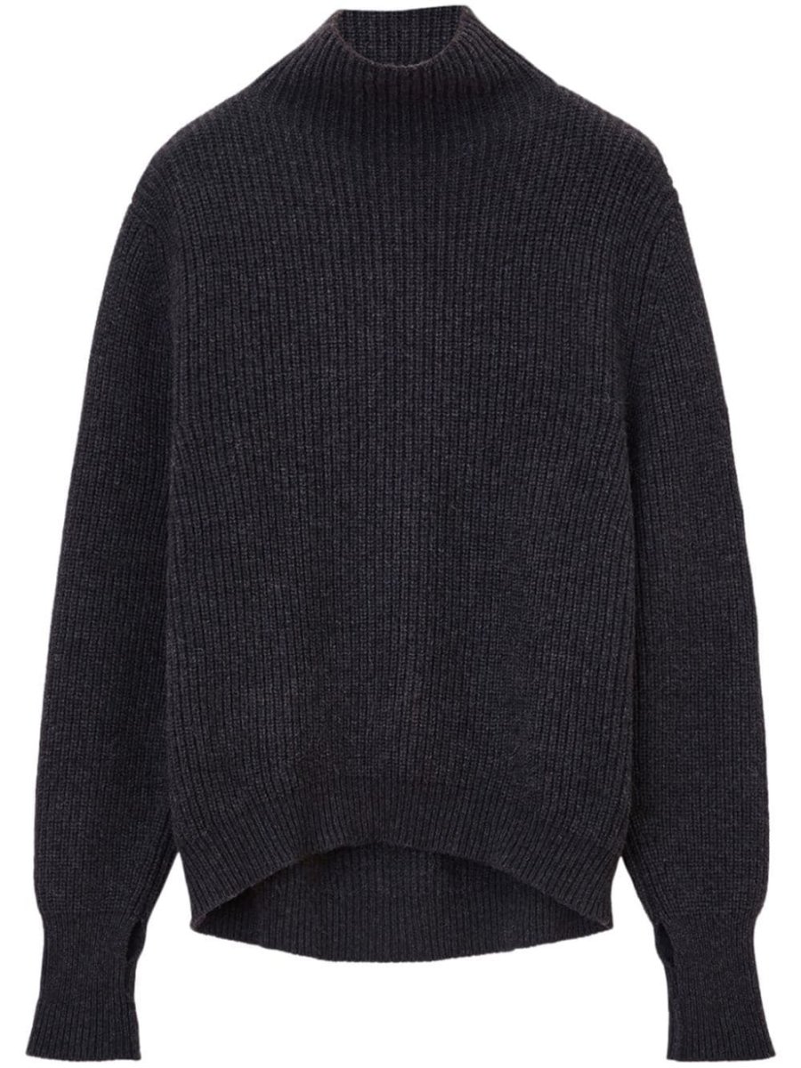 high-neck jumper