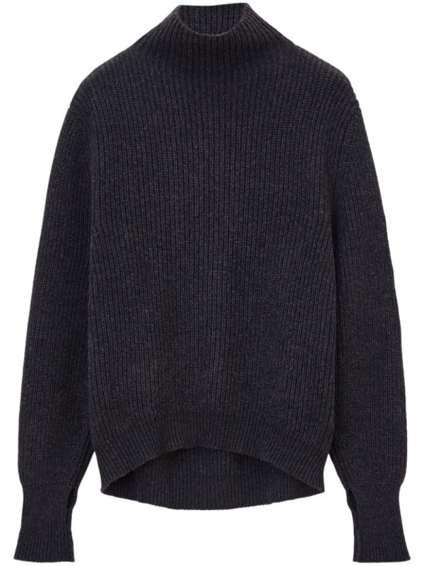 high-neck jumper