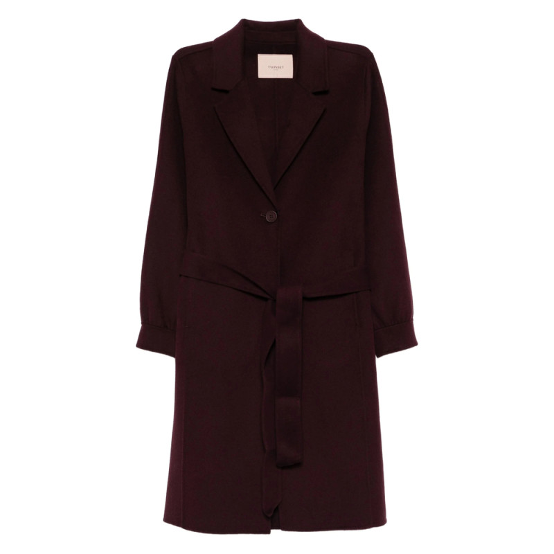 Twinset Belted Single-breasted Coat