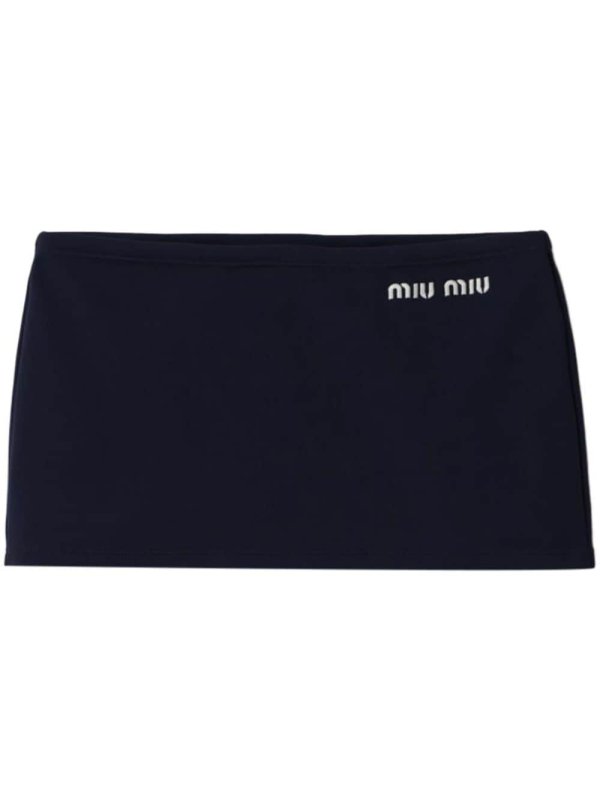 embroidered-logo mini skirt