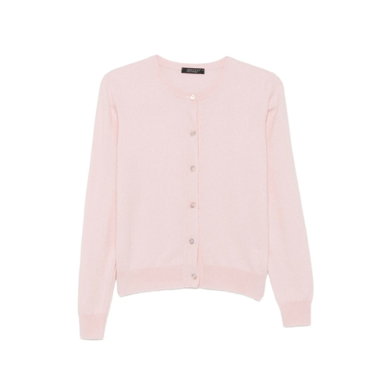 Aragona Cashmere Button-up Ribbed-trim Cardigan