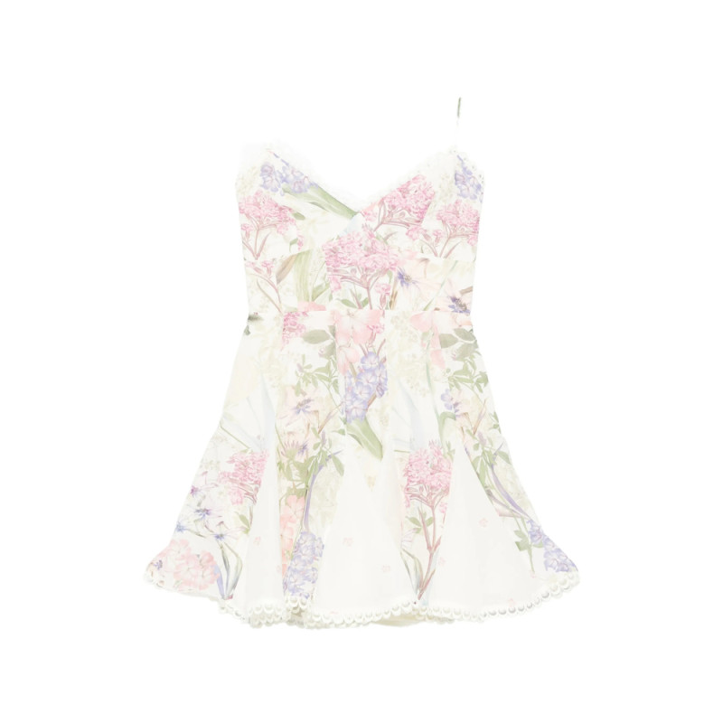 Charo Ruiz Marlene Floral-print Lace Mini Dress