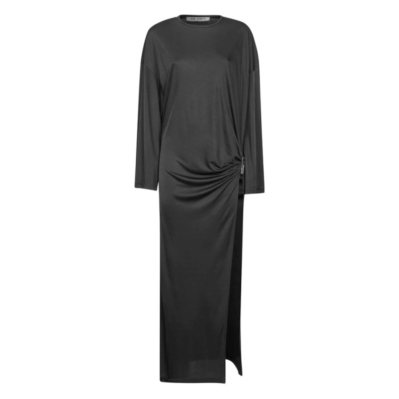 The Attico Gathered-side Slit Maxi Dress