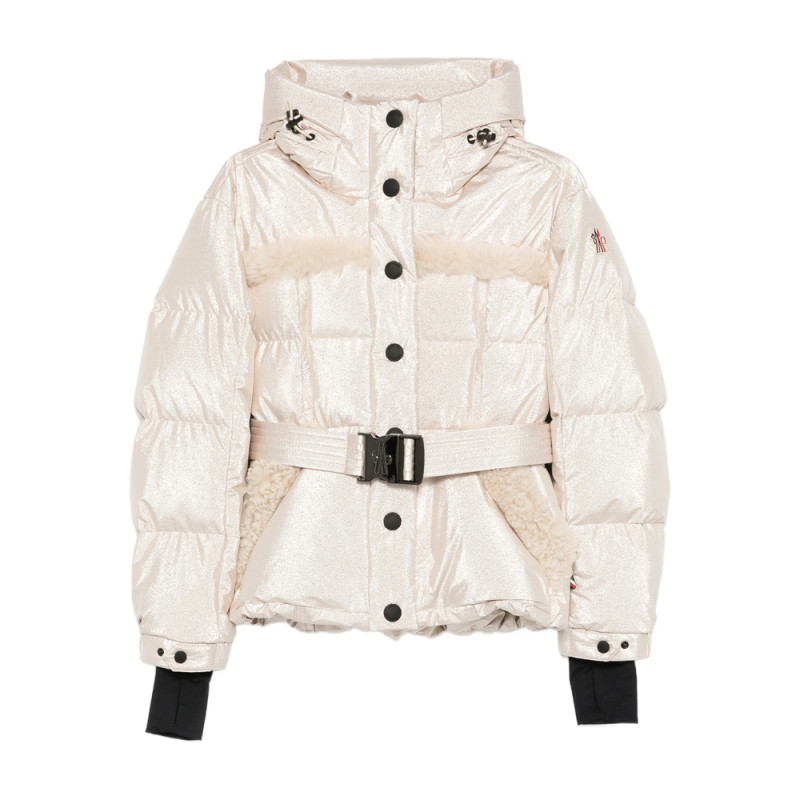 Moncler Grenoble Metallic Shearling-trimmed Jacket