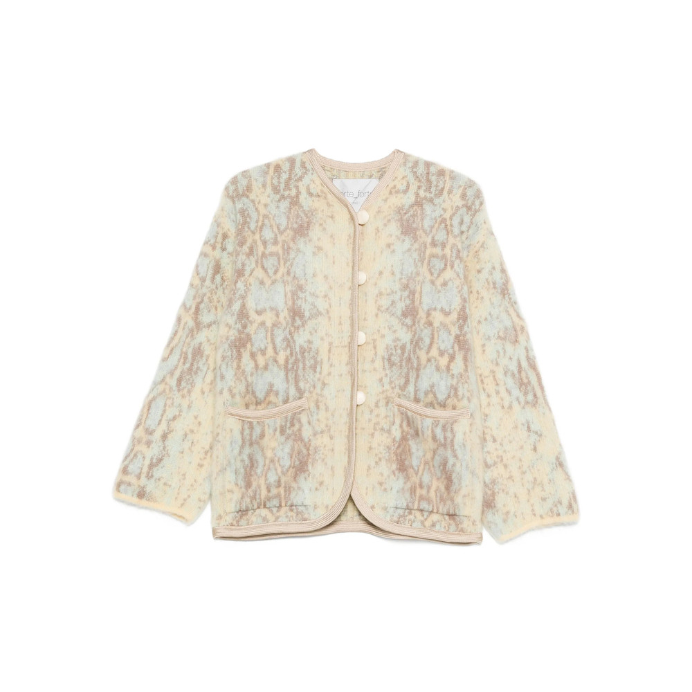 Forte Forte Snakeskin-patterned Cardigan