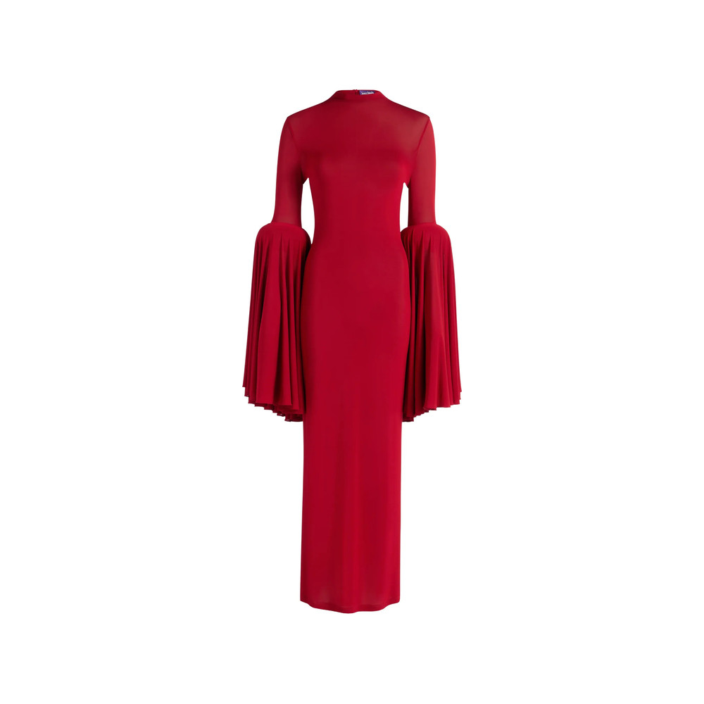 Jean Paul Gaultier Pleated-sleeve Long Dress