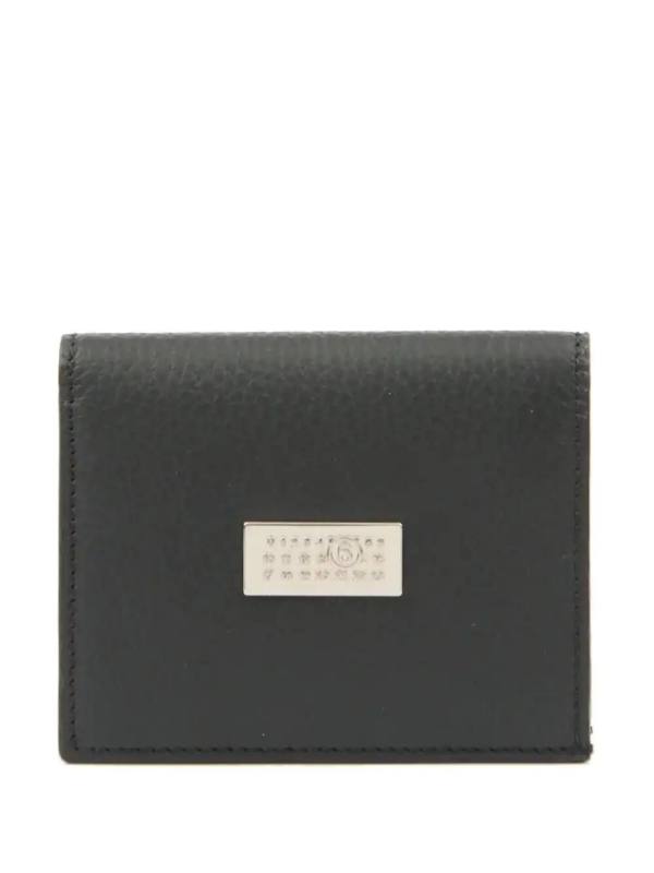 logo plaque leather bi-fold wallet