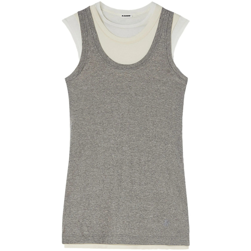 Jil Sander Layered Cotton Tank Top