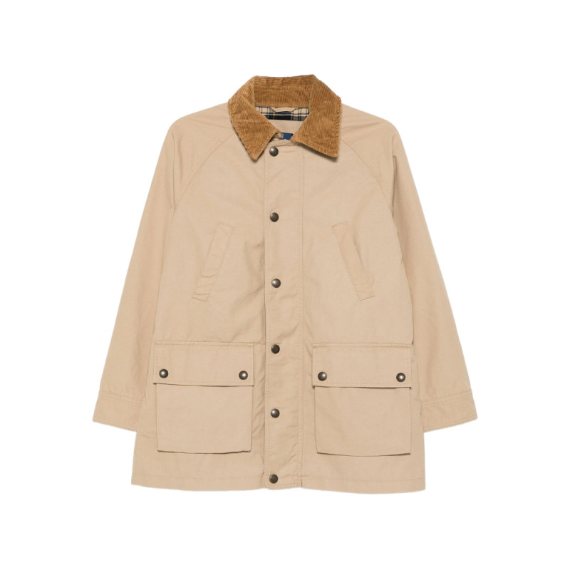 Ralph Lauren Corduroy-collar Flap-pocket Coat
