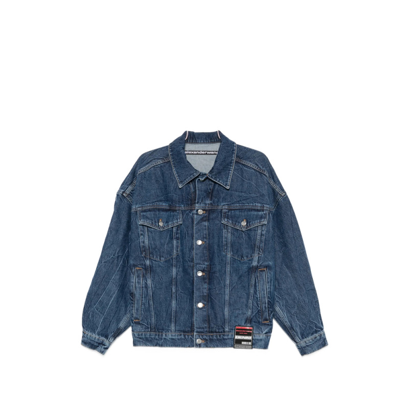 Alexander Wang Hotfix-logo Denim Jacket