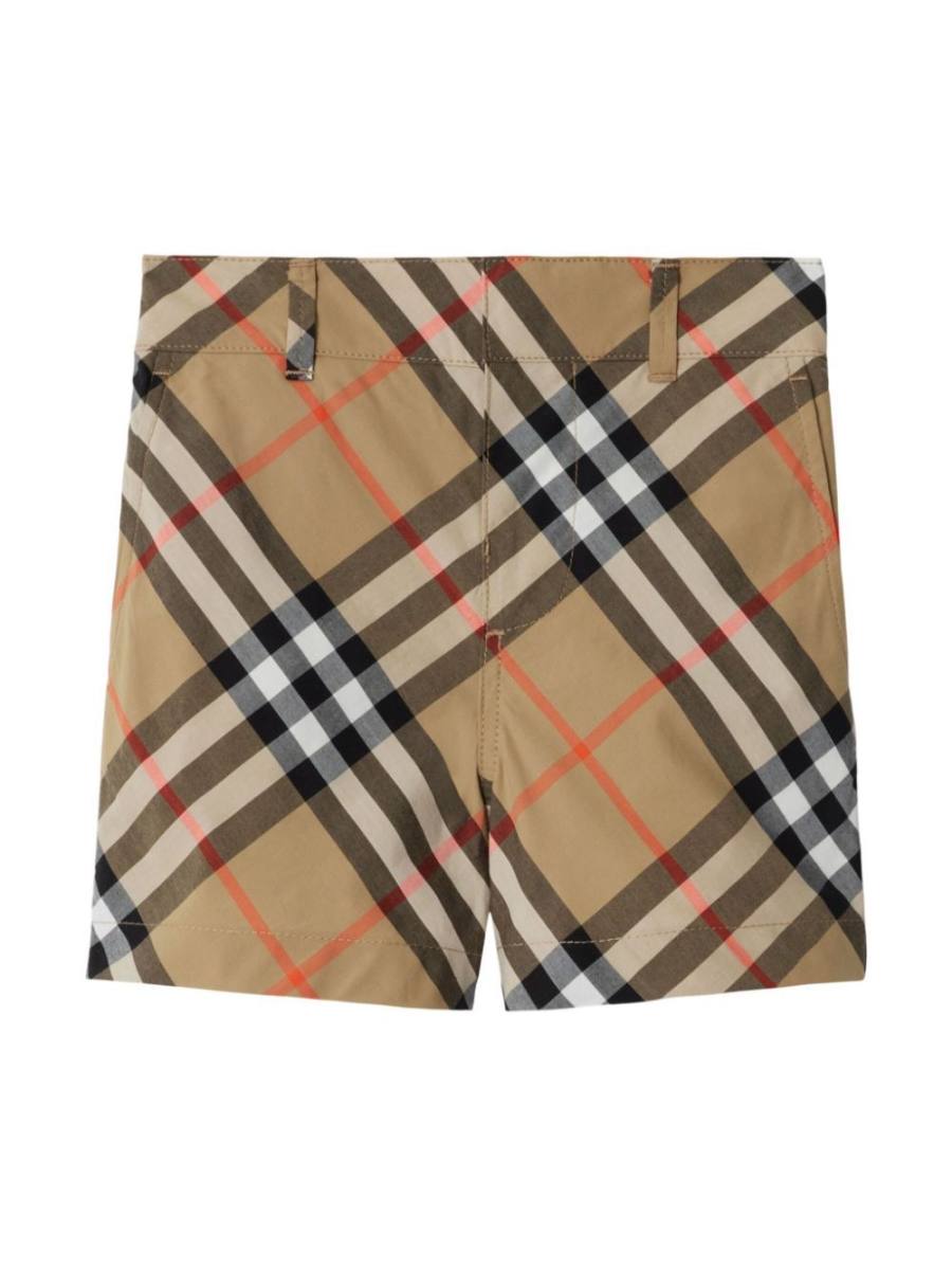 check cotton shorts