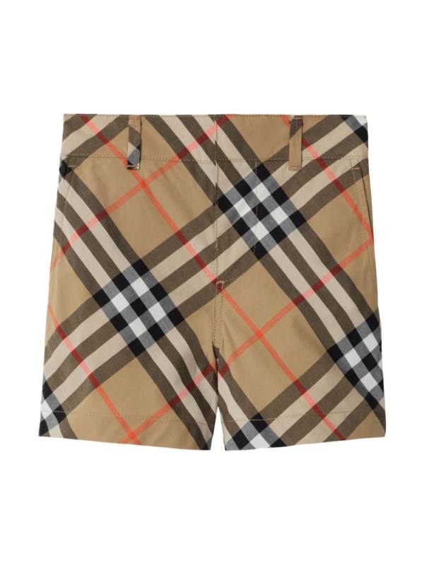 check cotton shorts