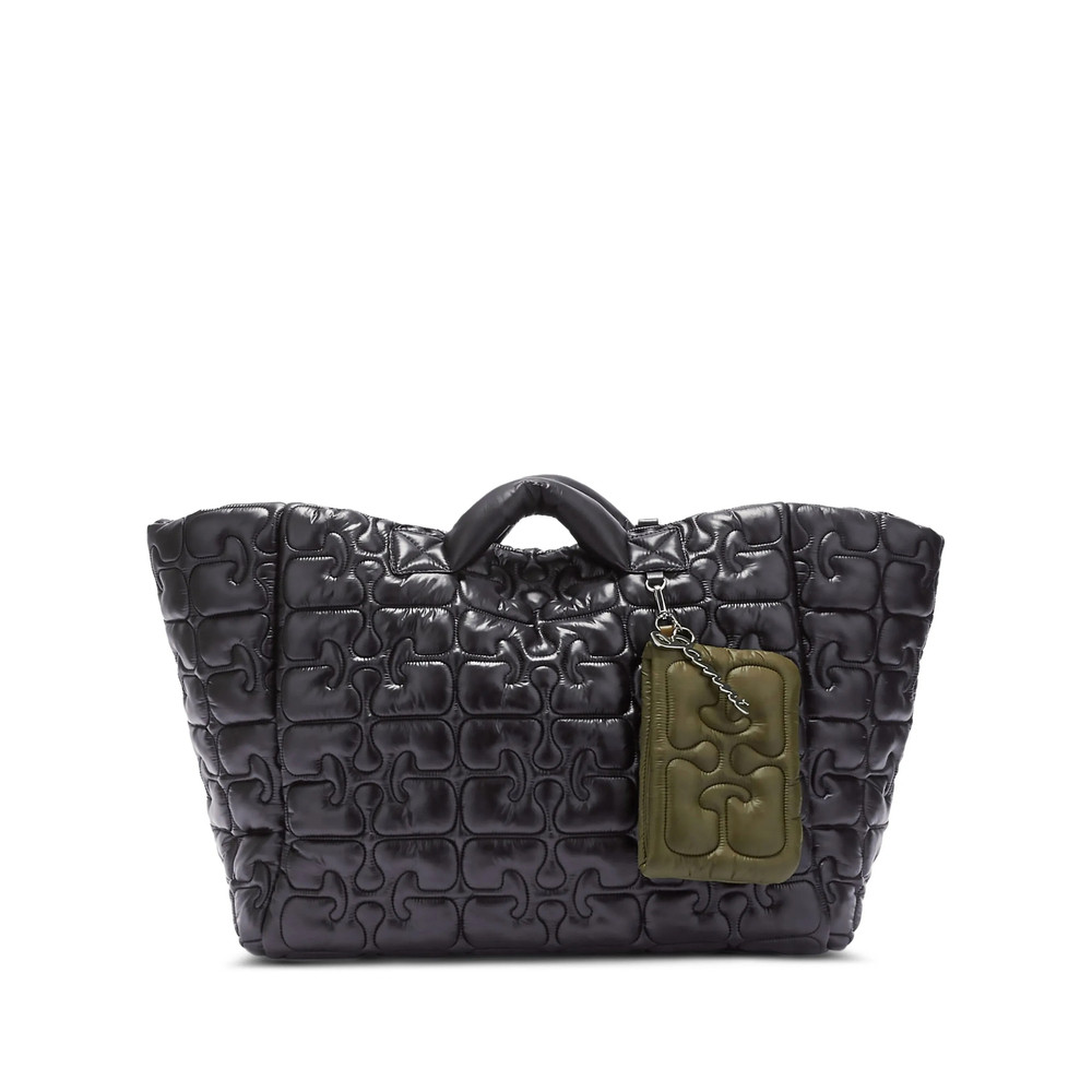 Ganni Logo-quilted Tote Bag