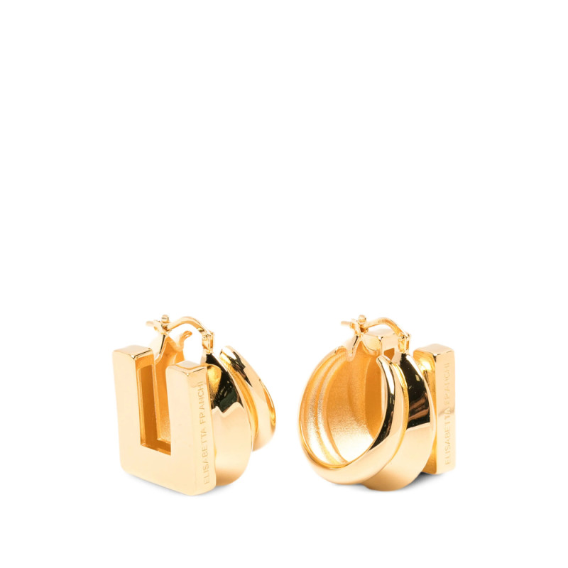 Elisabetta Franchi Stacked-effect Geometric Earrings