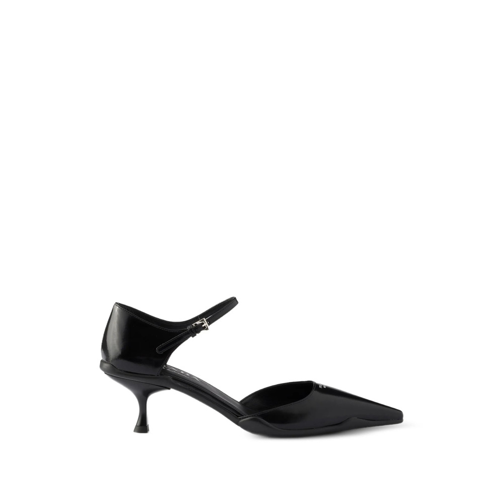 Prada Brushed-leather D'Orsay Pumps