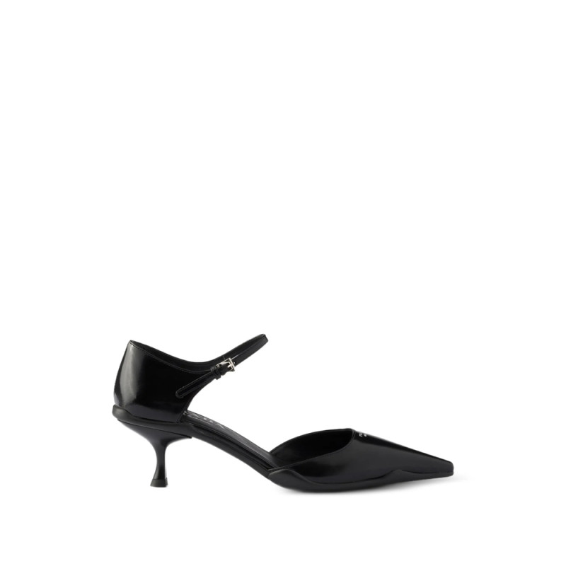 Prada Brushed-leather D'Orsay Pumps