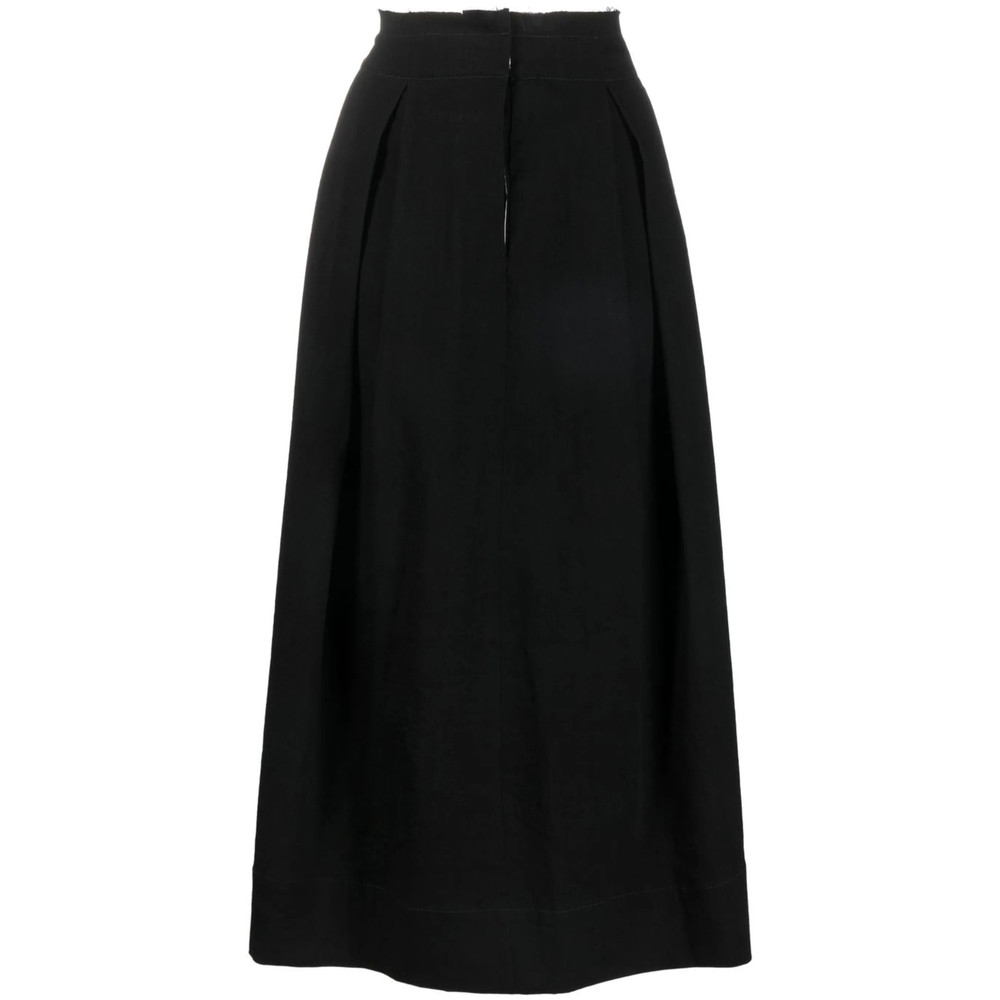 Uma Wang Raw-edge Pleated Long Skirt