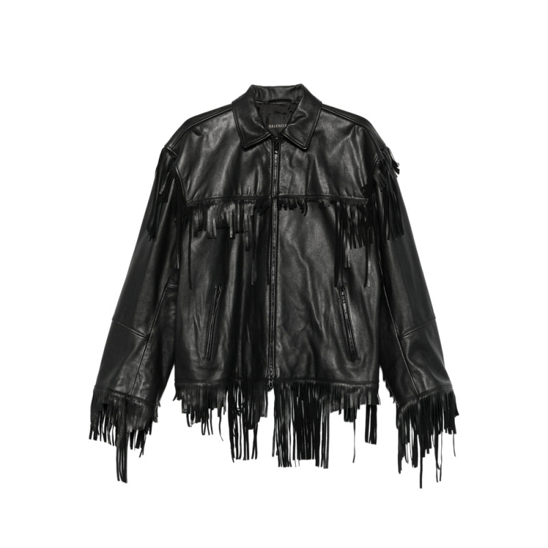 Balenciaga Fringed Leather Jacket