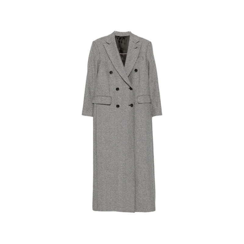 Eraldo Herringbone Double-breasted Coat