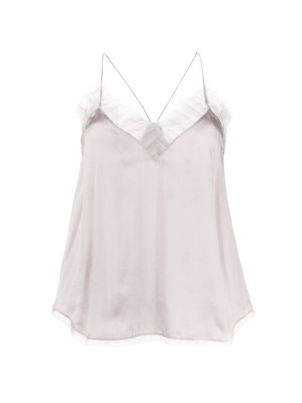 lace-detailing sleeveless top