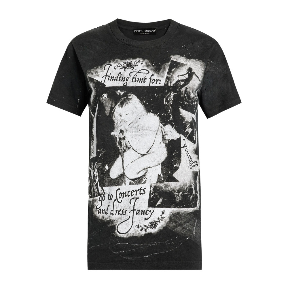 Dolce & Gabbana Graphic-print Distressed T-shirt