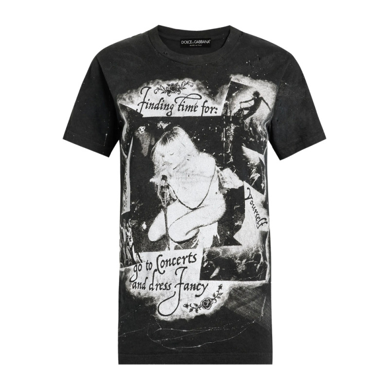 Dolce & Gabbana Graphic-print Distressed T-shirt