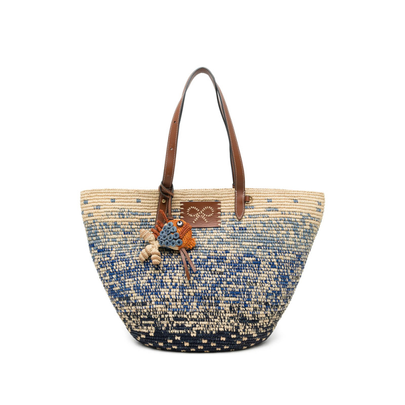 Anya Hindmarch Woven-raffia Fish-charm Tote Bag