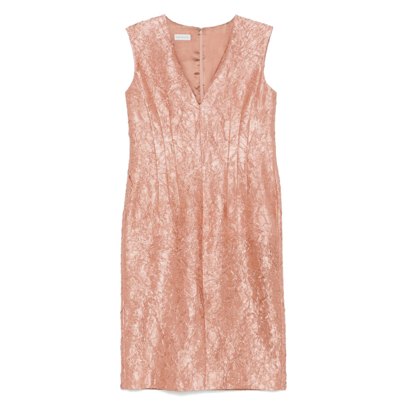 Dries Van Noten Crinkled Midi Dress