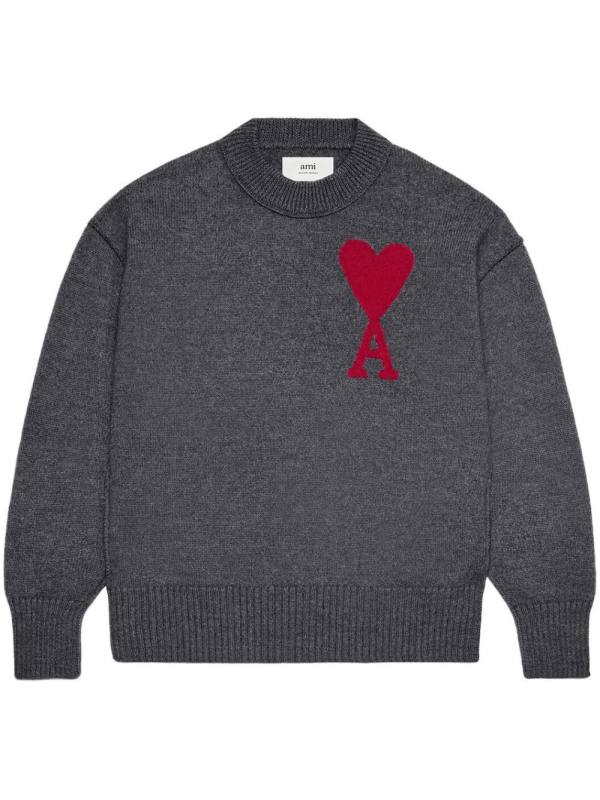 intarsia-logo wool jumper