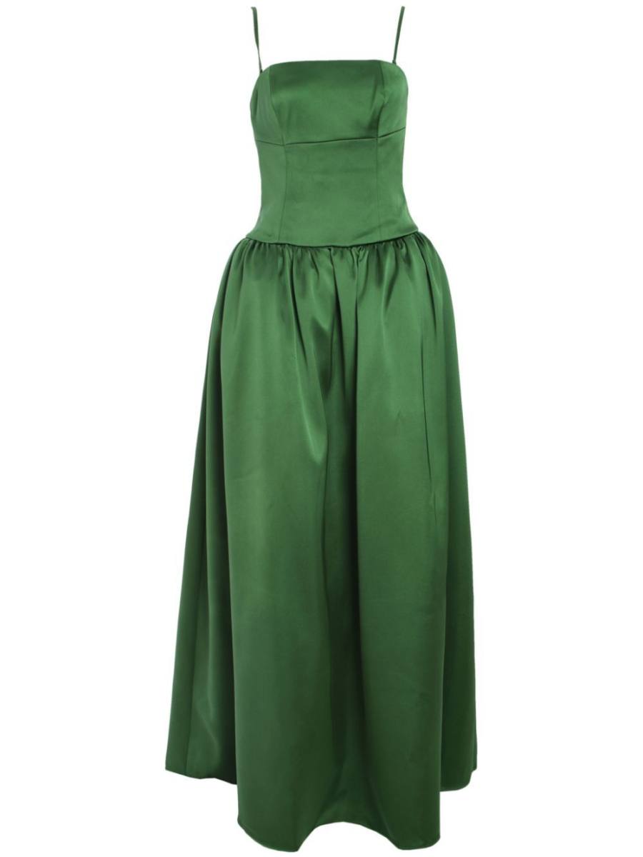 satin bandeau dress