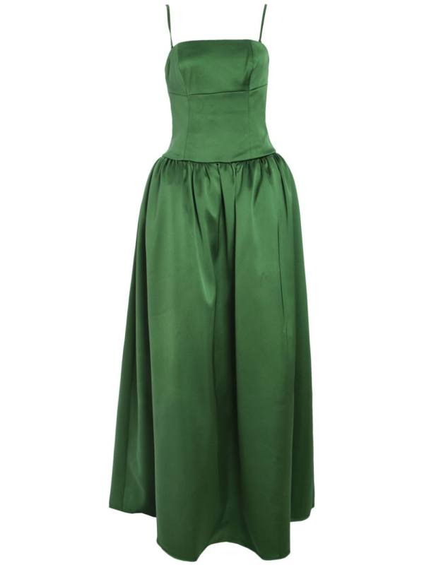 satin bandeau dress